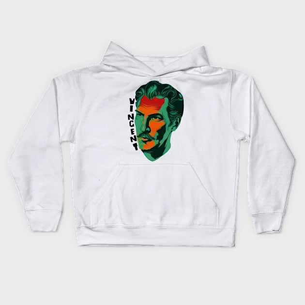 Vincent Price Kids Hoodie by PrimetimeBitch